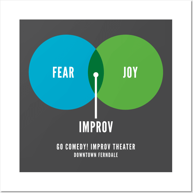 Fear, Joy & Improv Wall Art by gocomedyimprov